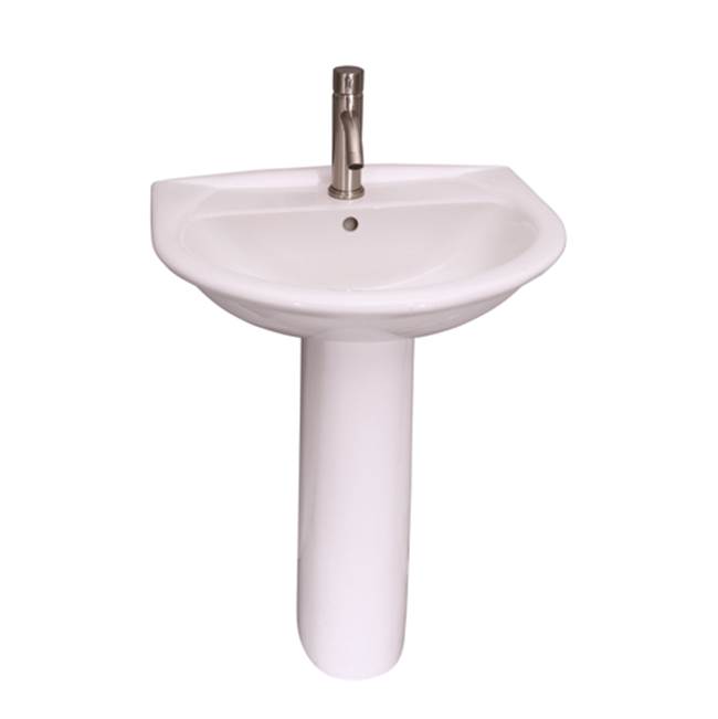 Barclay Pedestal Only Pedestal Bathroom Sinks item C/3-310WH