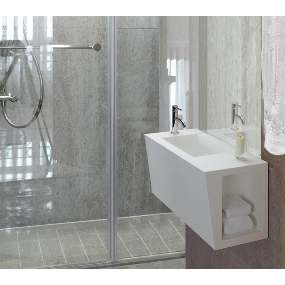 MTI Baths Wall Mount Bathroom Sinks item VSWM2412-WH-MT-RH