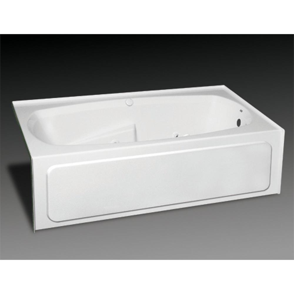 Oasis Three Wall Alcove Soaking Tubs item TR-IF-270L WHT/CWS CHR